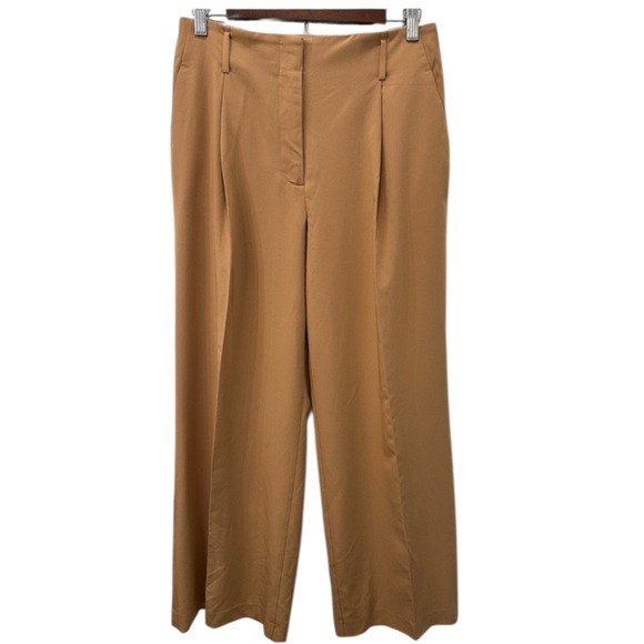 Ann Taylor Pants - Ann Taylor Camel High Waist Wide Leg Trousers 4